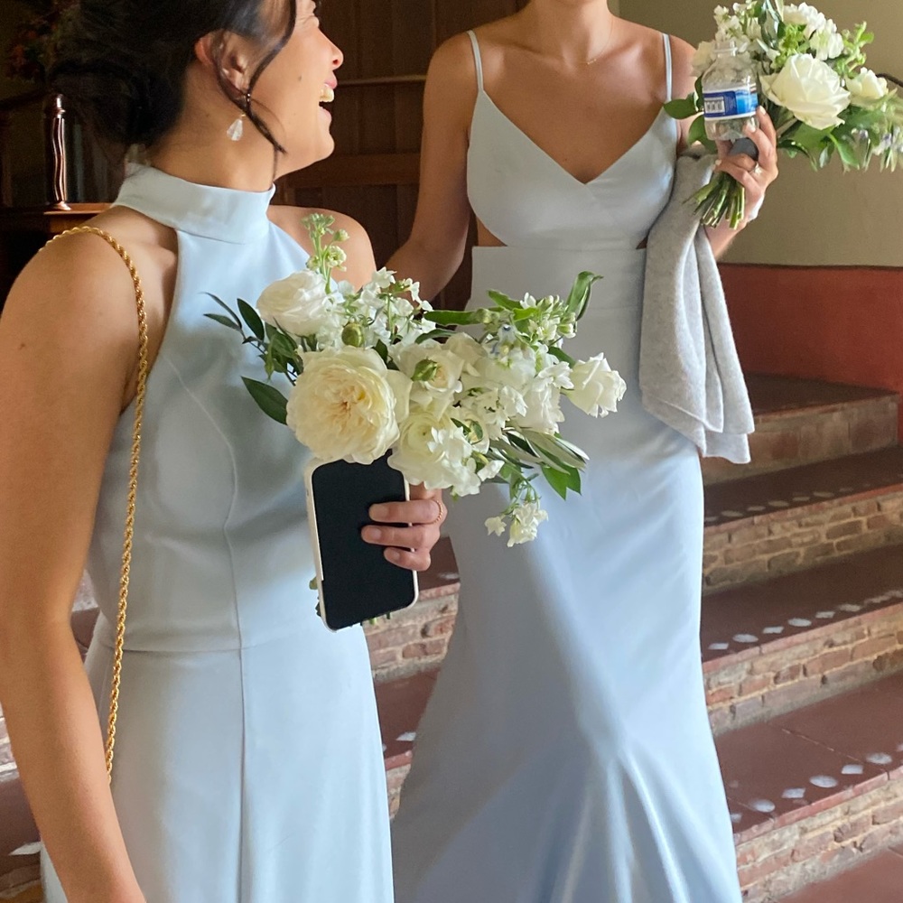 Amsale Shiloh Bridesmaid Dress Size 2 in New Ice